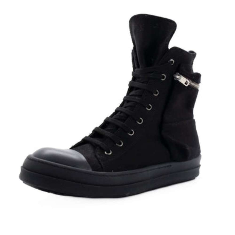 Rick Owens black/black cargo sneakers size 38.5 BNWB
